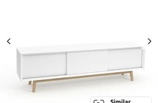 Jimi vintage-style tv unit with 3 sliding doors white LA REDOUTE INTERIEURS  