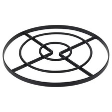 Round Trivet Hot Pan Pot Stand Steel Holder Kitchen Worktop Protector Base Black