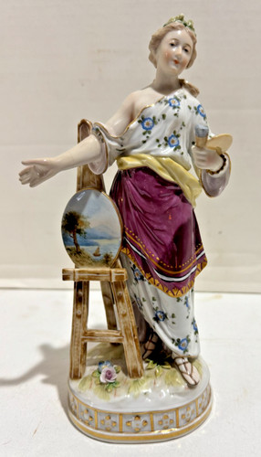 Antique dresden porcelain lady - dresden,