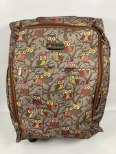 Owl Animal Print Travel Suitcase On Wheels  Carry On Luggage 2 Wheels Ext Handle