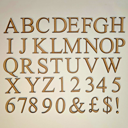Wooden letters craft numbers - &,
