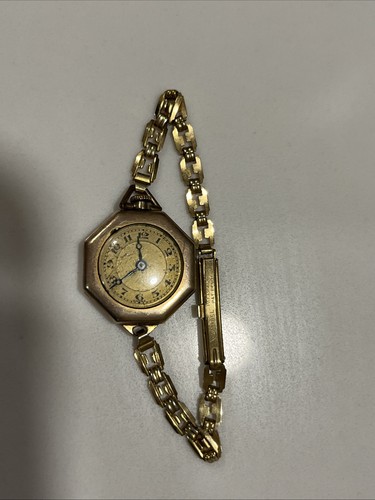 Antique 1920s gold octagon - 1920s,
