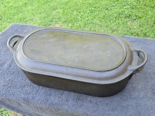 Vtg cast iron deep fish - iron, fryer