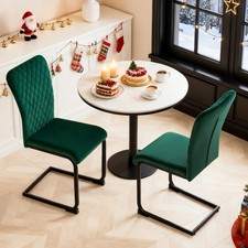 Set of 2 4 Dining Chairs Padded Seat High back Metal Legs Home Furniture Kitchen