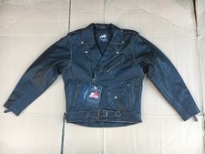 RK Sports Mens Cruiser Motorcycle Motorbike Leather Jacket UK 42"chest   LB1