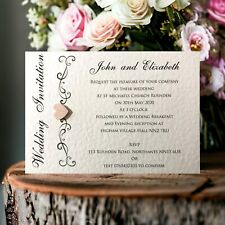 25 Wedding Invitations Evening Invites Personalised & Handmade with Envelopes 