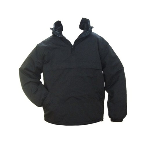Black hooded anorak all sizes - hooded,