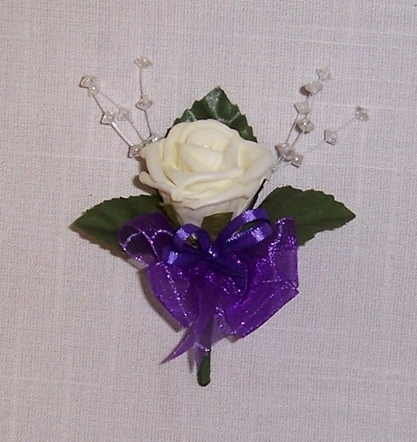 Single rose buttonhole - buttonhole, with
