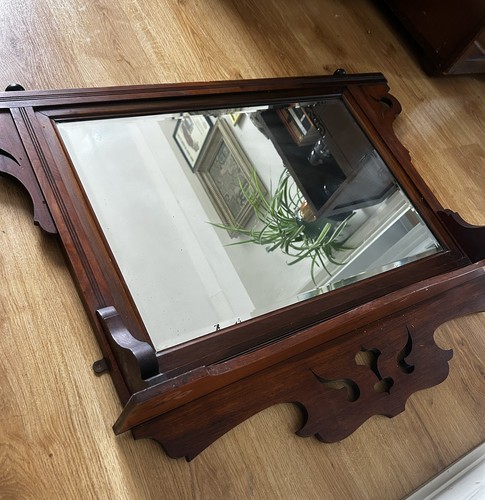 Edwardian over mantle mirror - edwardian,