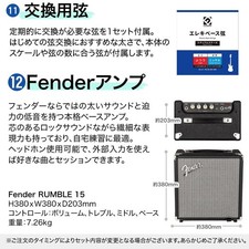 Gio Ibanez GSR200PC Bass Beginner 12 Piece Set [With Fender lifier] TPB