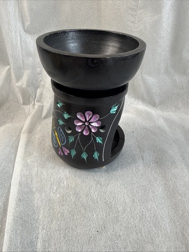 Soapstone hand carved - black, 8
