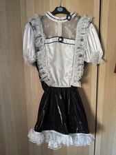 Holographic Black Onyx Sissy Maid Dress