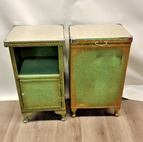 Green lloyd loom style - style, bedside