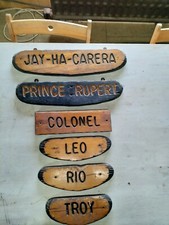 Vintage Hand Carved Wooden Sign, Various Names, Horse, Equestrian, Stables, Door