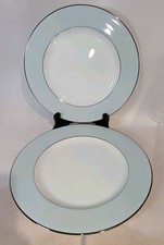 2x Fairmont & Main Cheltenham Blue And White Dinner Plates 27cm Diameter