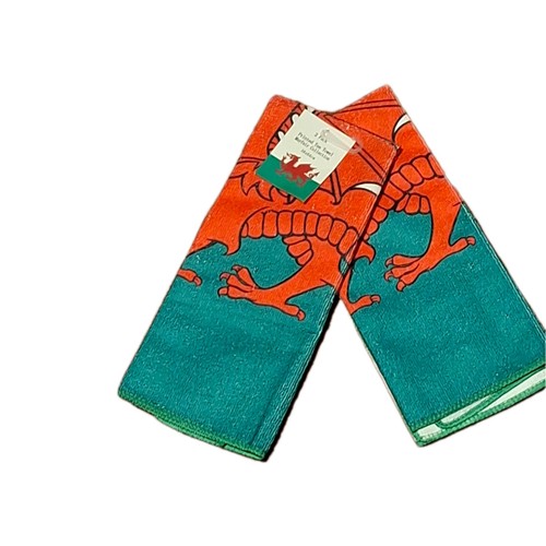 Welsh dragon towels - t,