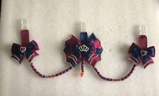 personalised wine and navy triplet pram charm