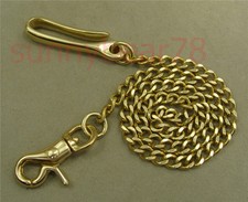 Solid Brass Wallet Bag Chain Pants Fob Chain Key Chain Keyrings Key Holder