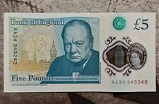 £5 Plastic Polymer Five Pound Note AA24