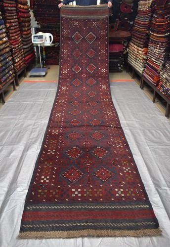 Antique afghan mushwani - antique, runner