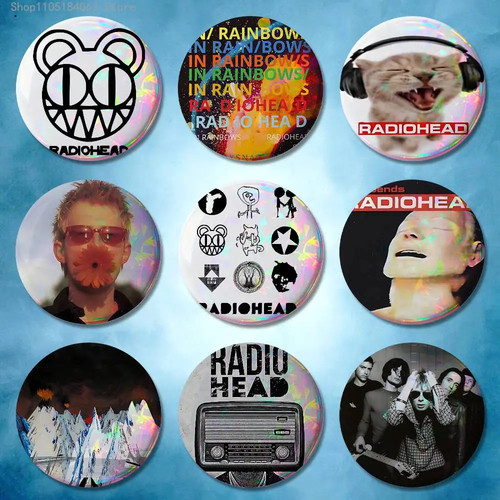 Cool radiohead band badges - cool,