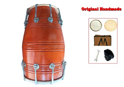 Handcrafted indian dholak drum - handcrafted,