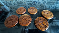 woodfordes ales wooden coasters x6