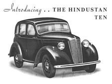 METAL VINTAGE SHABBY-CHIC TIN SIGN THE HINDUSTAN TEN PLAQUE/FRIDGE MAGNET