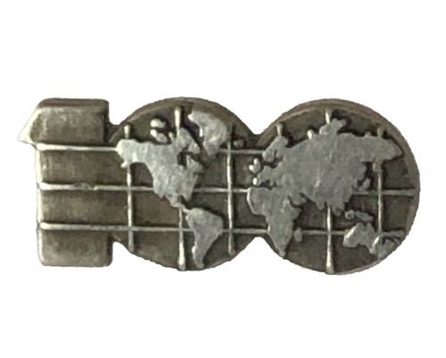 Silver world globe - world, tack