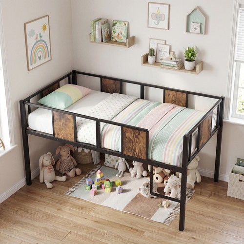 Low loft bed - low, kids