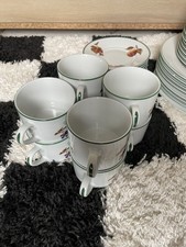 Vintage 1986 Royal Worcester Evesham Vale Cups, Saucers & Side Plates x 8 VGC