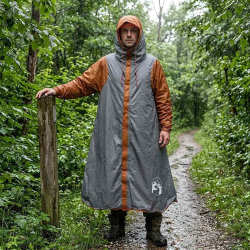 Rain poncho with hood - poncho,