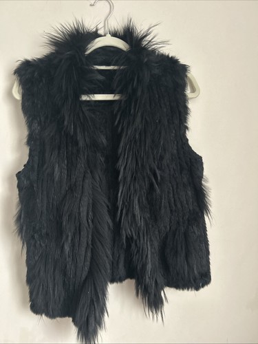 Rabbit fur gilet women - rabbit,