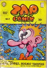 ZAP comix No.2. Robert Crumb. GENUINE 1968 50c edition. Not a reproduction.