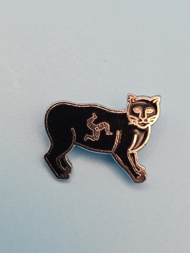 Pin badge enamel manx cat - badge, |