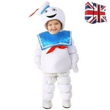 Ghostbusters Stay Puft Costume Marshmallow Man Baby Toddler Halloween Suit Kids