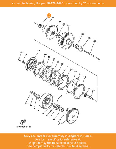 Yamaha nut 90179 14001 oem - nut,,