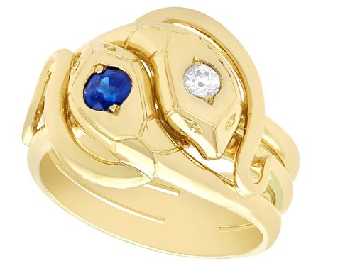 Antique sapphire diamond - sapphire,