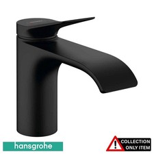 Hansgrohe Vivenis Matt Black Single Lever Basin Mixer Tap 80 With Pop-Up Waste