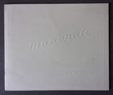 MASERATI QUATTROPORTE III orig 1980s Prestige Sales Brochure - Italian Text