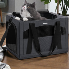 Grey Cat Carrier Breathable