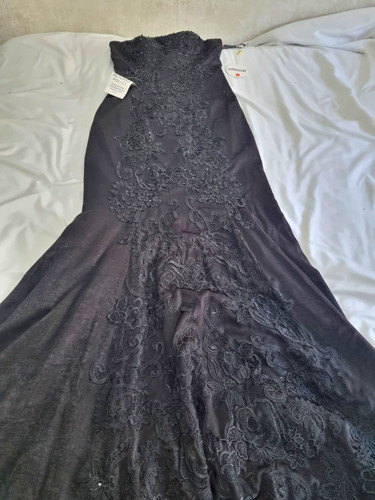 Edressit black strapless lace - edressit,