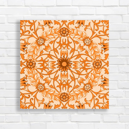 Vibrant floral orange canvas - vibrant,