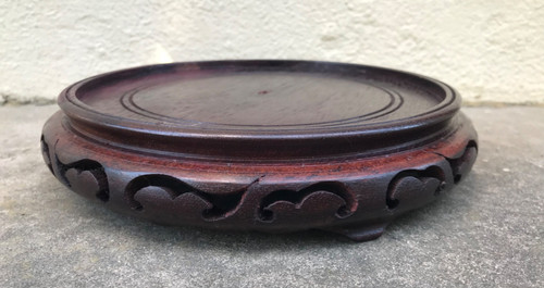 Vintage chinese carved round - carved,