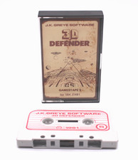 3D Defender – ZX81 Cassette – Rare Vintage 1981 J.K. Greye Software – Tested
