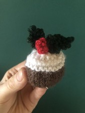 Hand Knitted Christmas Pudding Ferrero Rocher Cover. 