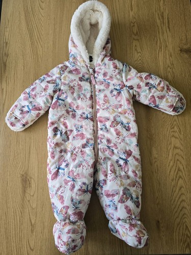 9mths fur lined - fur, crean