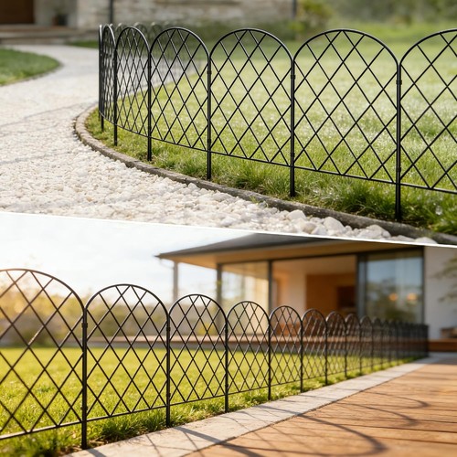 10ft metal garden fence dig - metal,