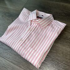 Eterna Pink Stripe Men’s Shirt - 46 Modern Fit Short Sleeve