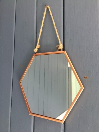 Gold hanging wall mirror - hanging,